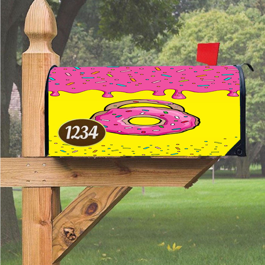 Simpsons Donut Magnetic Mailbox Cover 18" X 21" Outdoor Decor