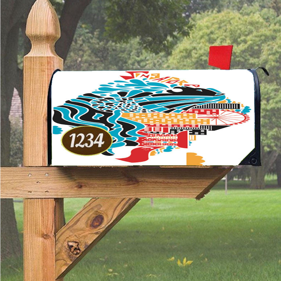 Singapore Art Cover Magnetic Mailbox Cover 18" X 21" Outdoor Decor