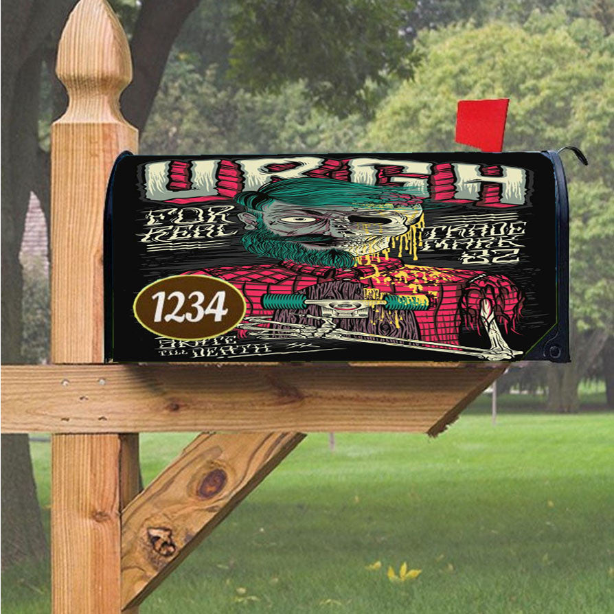 Skate Urgh Magnetic Mailbox Cover 18" X 21" Outdoor Decor