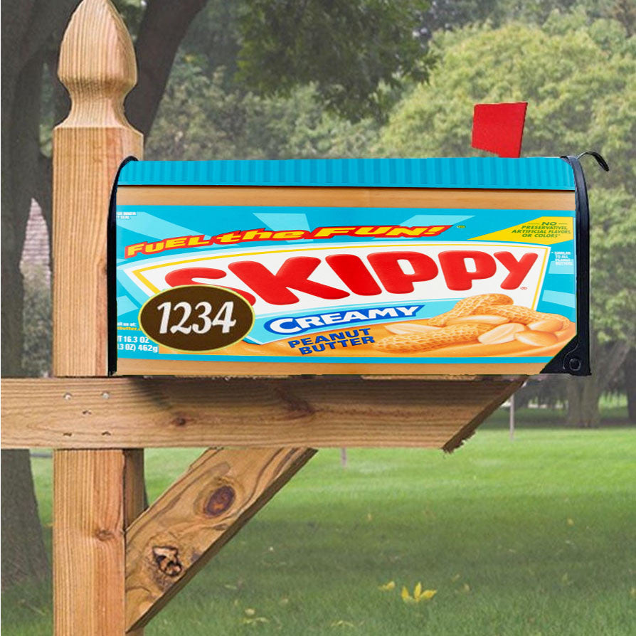 Skippy Creamy Peanut Butter 2 Magnetic Mailbox Cover 18" X 21" Outdoor Decor