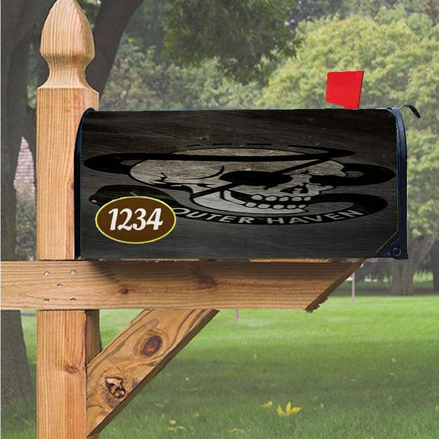 Skull Outer Haven Magnetic Mailbox Cover 18" X 21" Outdoor Decor