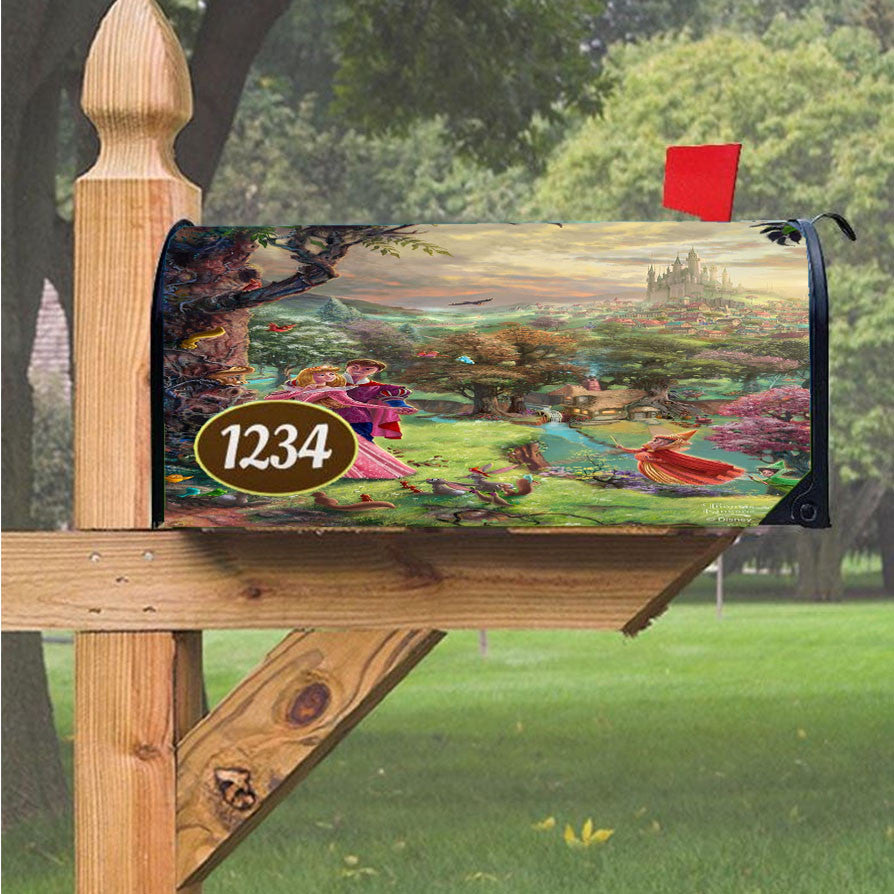 Sleeping Beauty Magnetic Mailbox Cover 18" X 21" Outdoor Decor