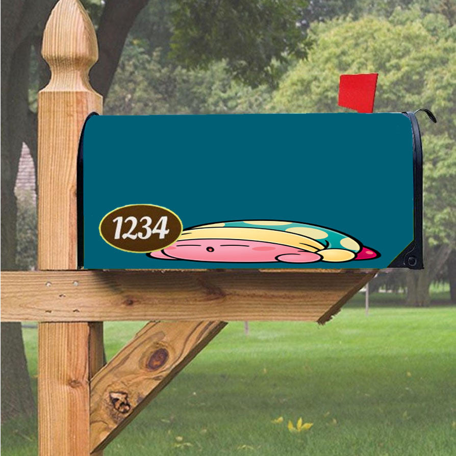 Sleepy Kirby August Magnetic Mailbox Cover 18" X 21" Outdoor Decor