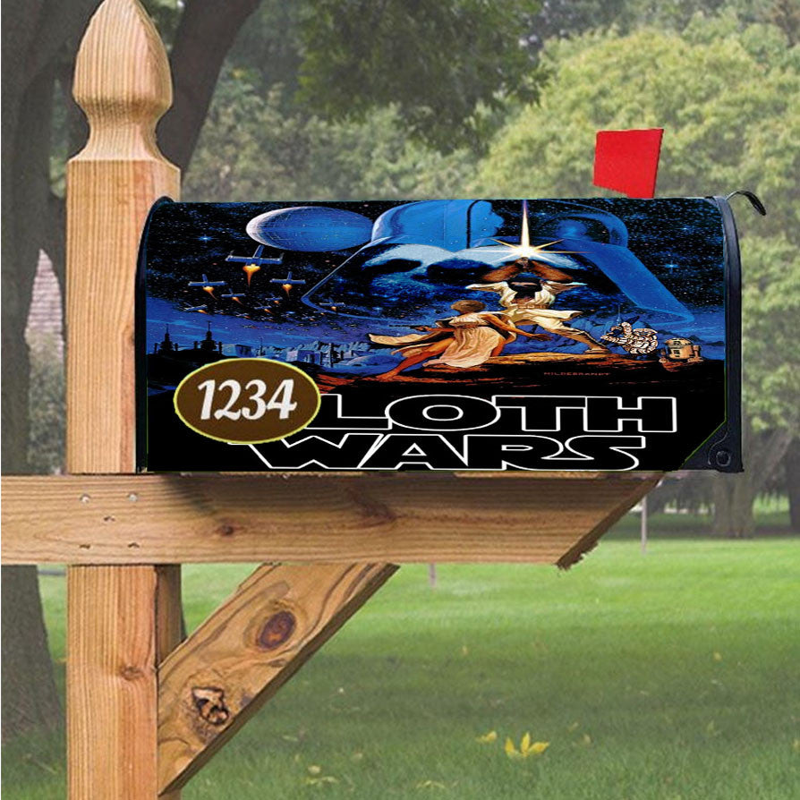 Sloth Wars Magnetic Mailbox Cover 18" X 21" Outdoor Decor