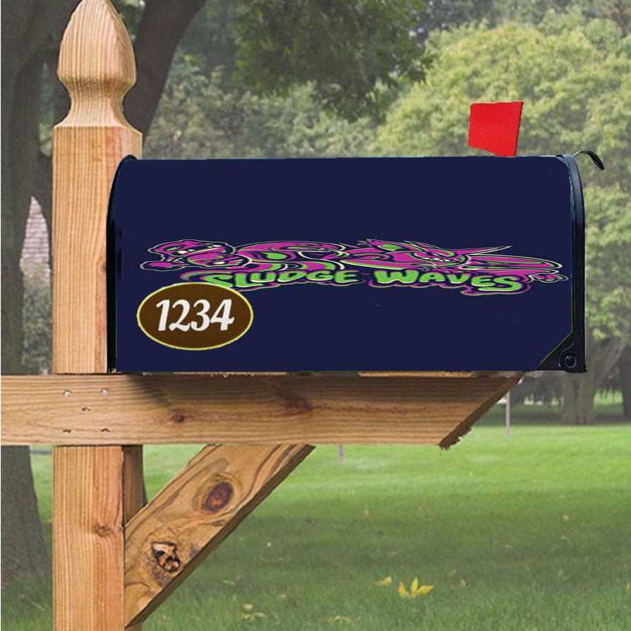 Sludge Waves Magnetic Mailbox Cover 18" X 21" Outdoor Decor