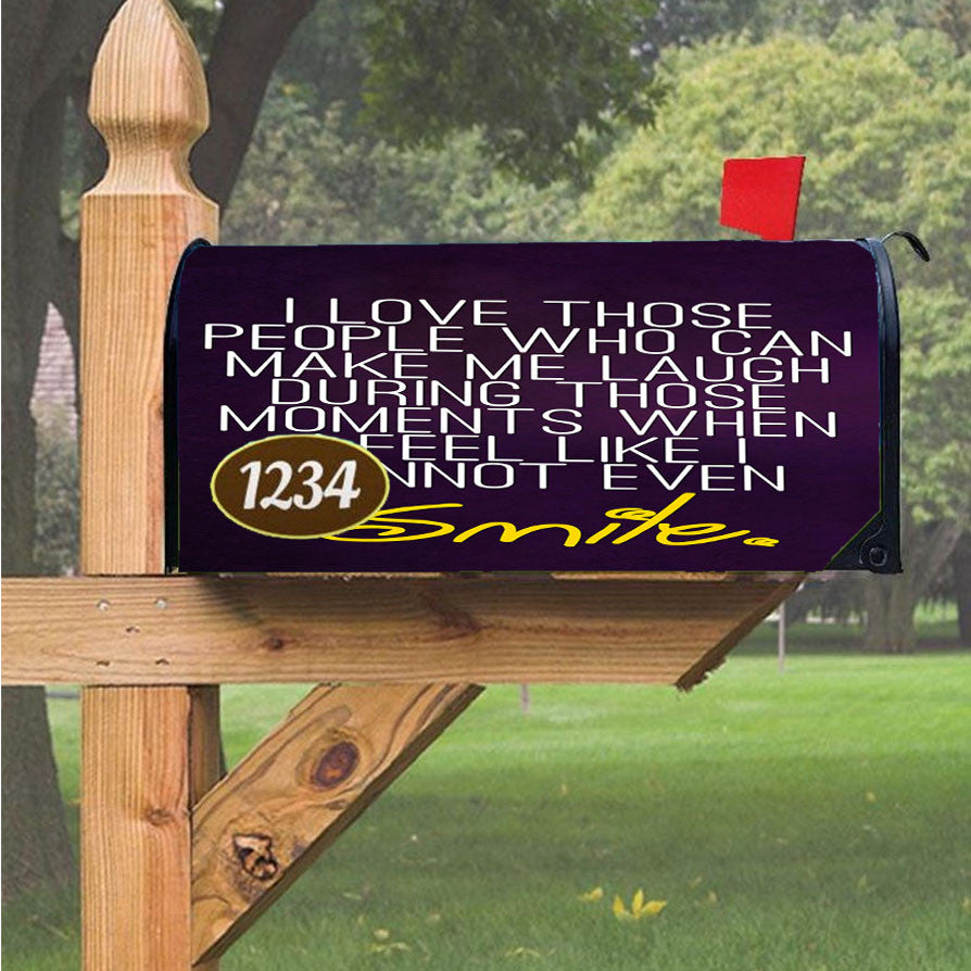 Smile Quote Magnetic Mailbox Cover 18" X 21" Outdoor Decor