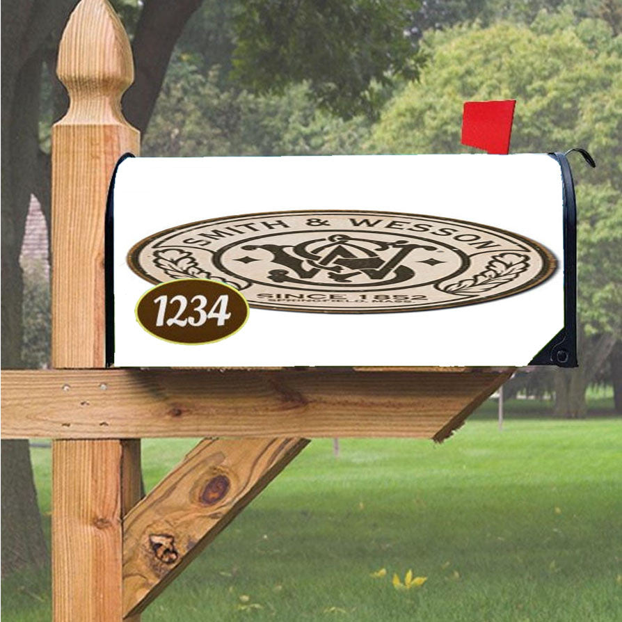 Smith And Wesson 185 Magnetic Mailbox Cover 18" X 21" Outdoor Decor