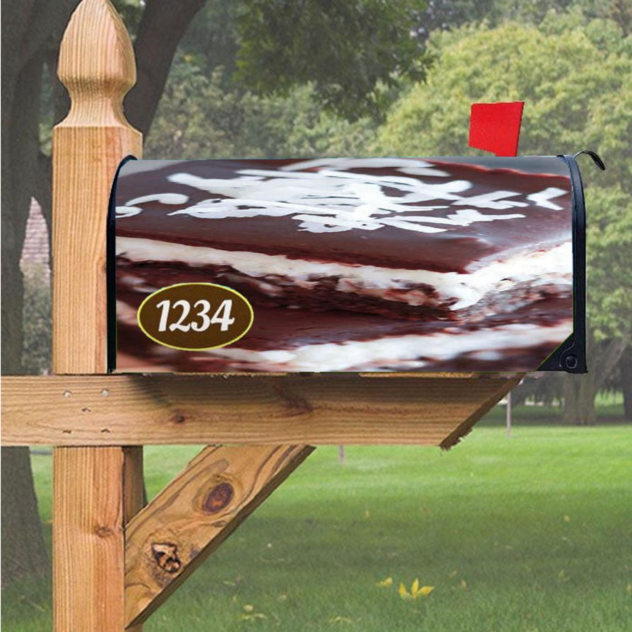 Smooth Chocolate Cake Magnetic Mailbox Cover 18" X 21" Outdoor Decor