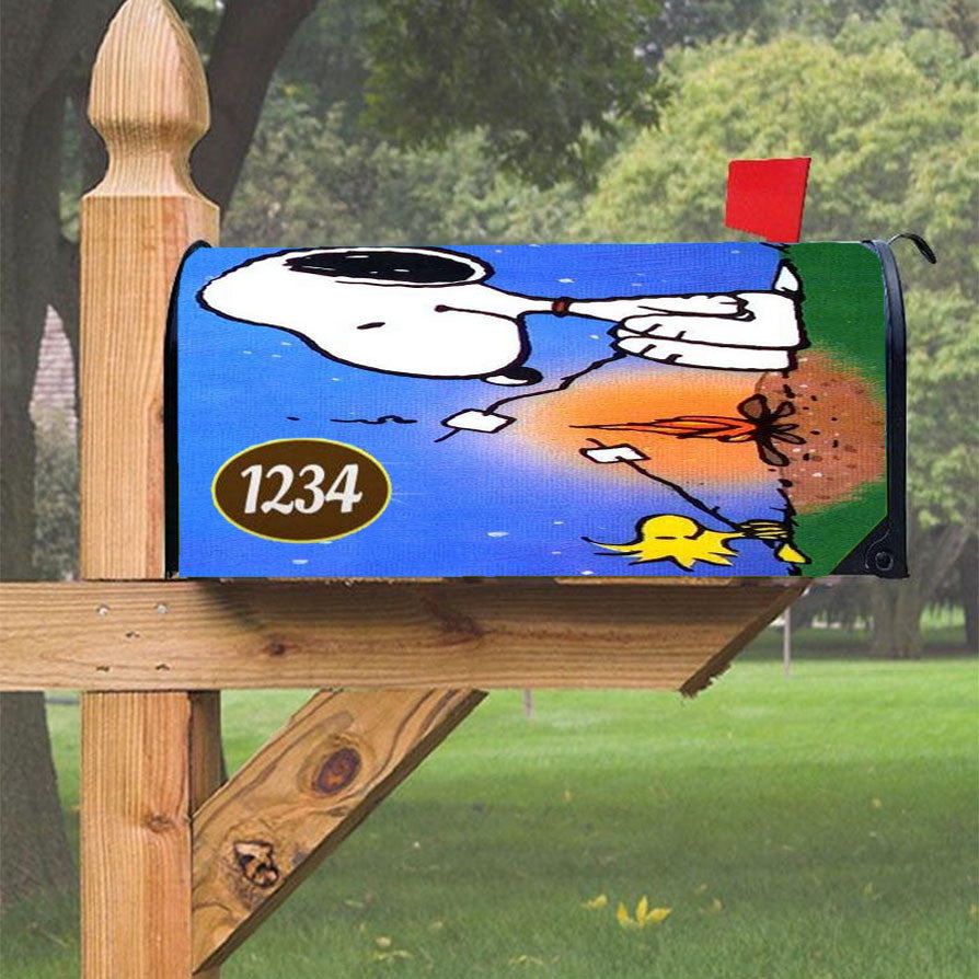 Snoopy Birthday Magnetic Mailbox Cover 18" X 21" Outdoor Decor