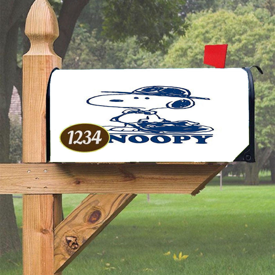 Snoopy Cartoon Star Magnetic Mailbox Cover 18" X 21" Outdoor Decor