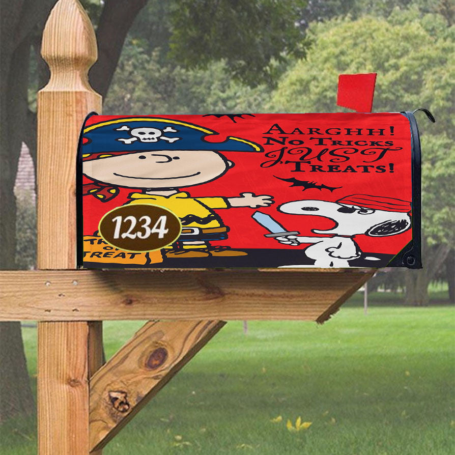 Snoopy Charlie Brown Welcome Fall Magnetic Mailbox Cover 18" X 21" Outdoor Decor