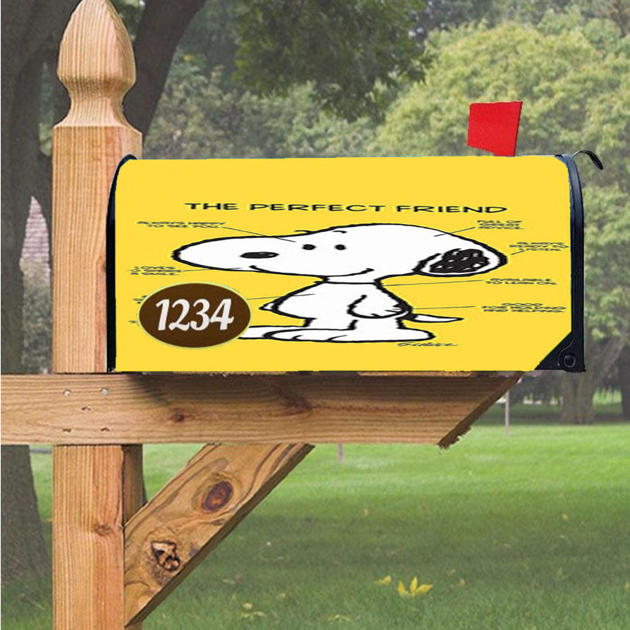 Snoopy Drops Magnetic Mailbox Cover 18" X 21" Outdoor Decor