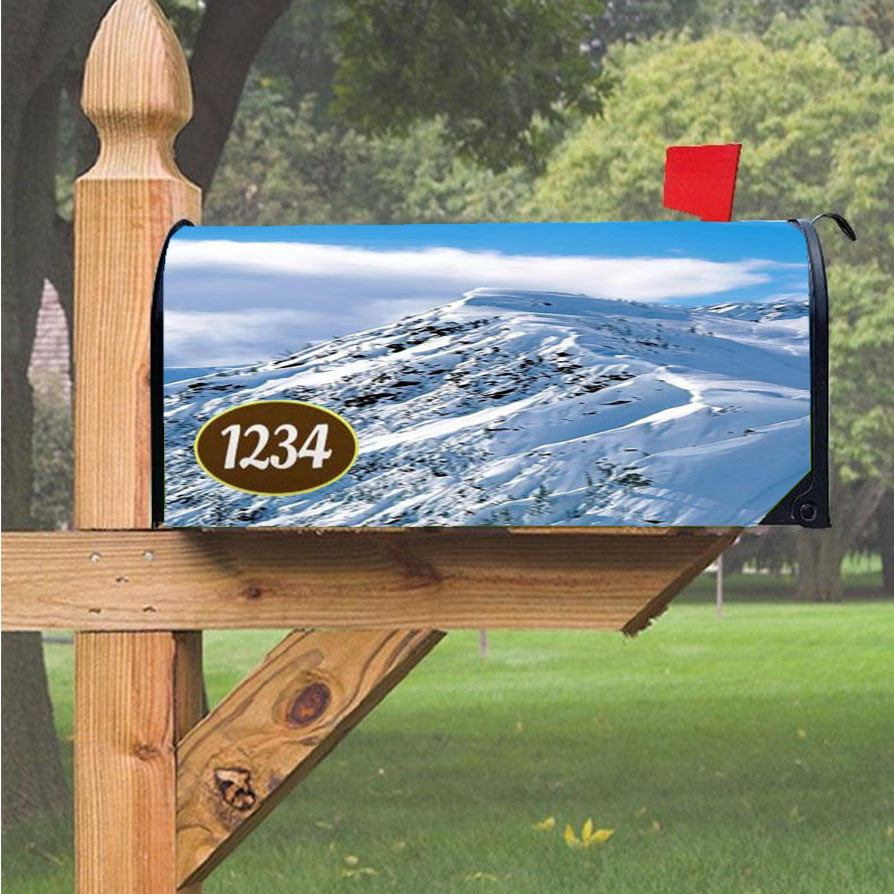 Snow Mountain Magnetic Mailbox Cover 18" X 21" Outdoor Decor