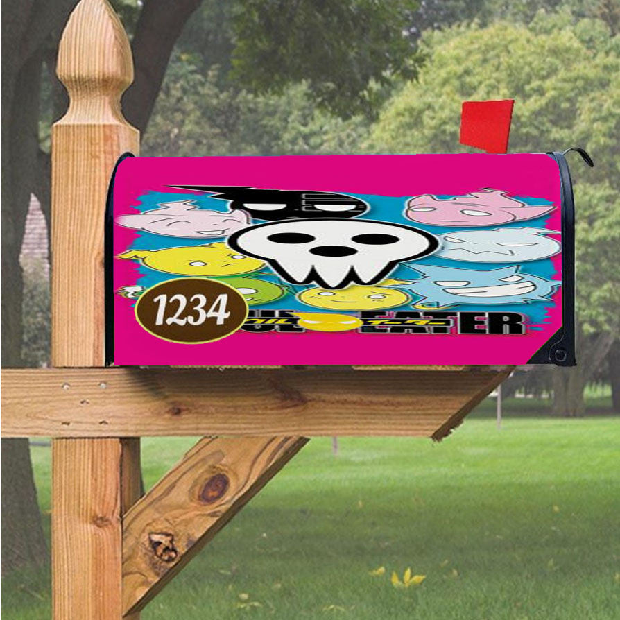 Soul Eater Funny Logo Magnetic Mailbox Cover 18" X 21" Outdoor Decor