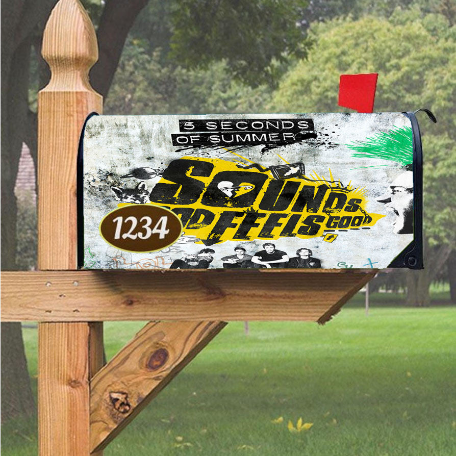Sounds Good Feels Good Magnetic Mailbox Cover 18" X 21" Outdoor Decor