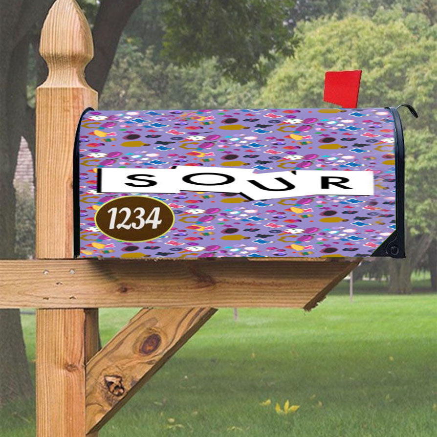 Sour Pattern - Olivia Magnetic Mailbox Cover 18" X 21" Outdoor Decor