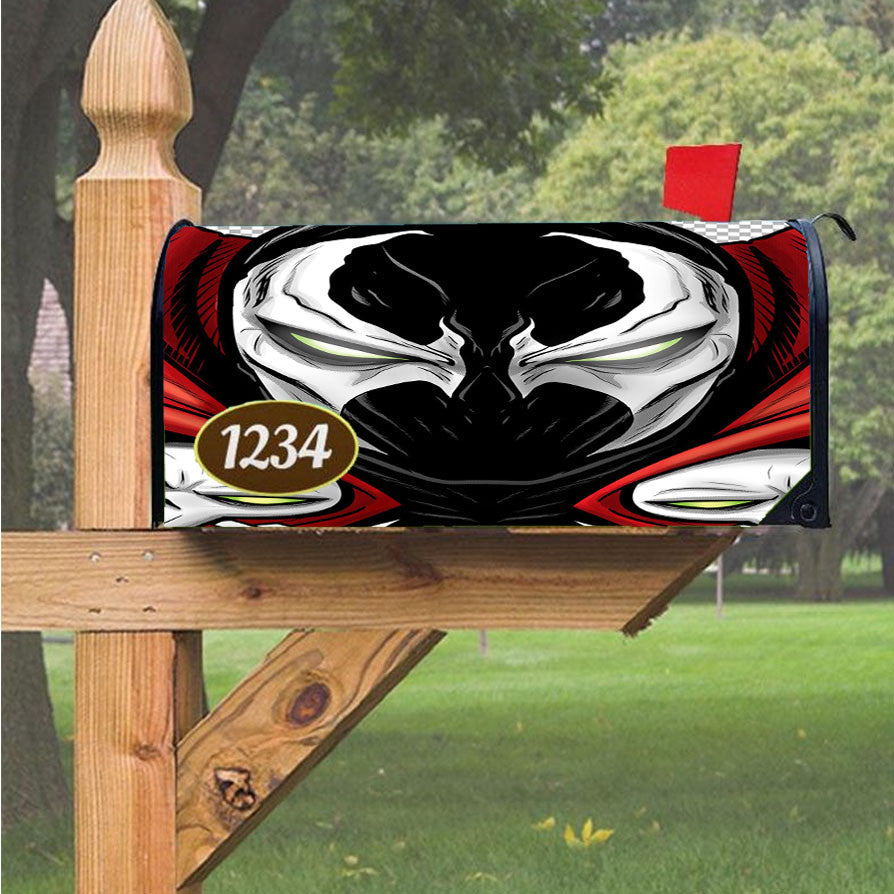 Spawn Comic Face Illustration Magnetic Mailbox Cover 18" X 21" Outdoor Decor