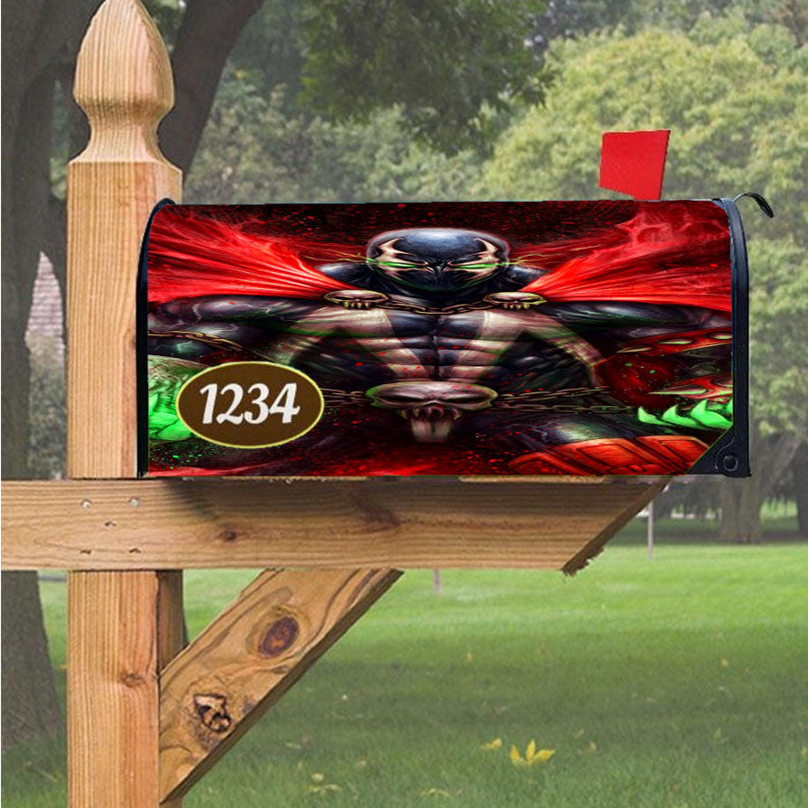 Spawn Digital Wallpaper Magnetic Mailbox Cover 18" X 21" Outdoor Decor