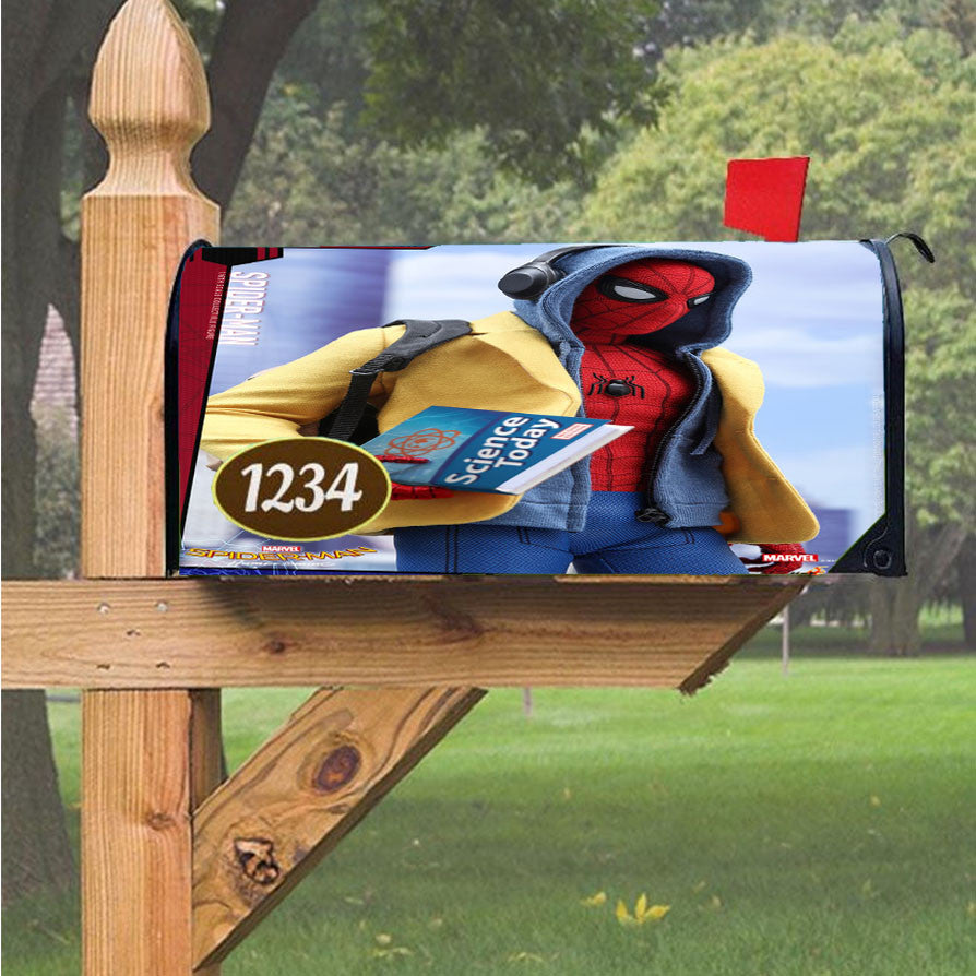 Spider Man Hug Girl Magnetic Mailbox Cover 18" X 21" Outdoor Decor