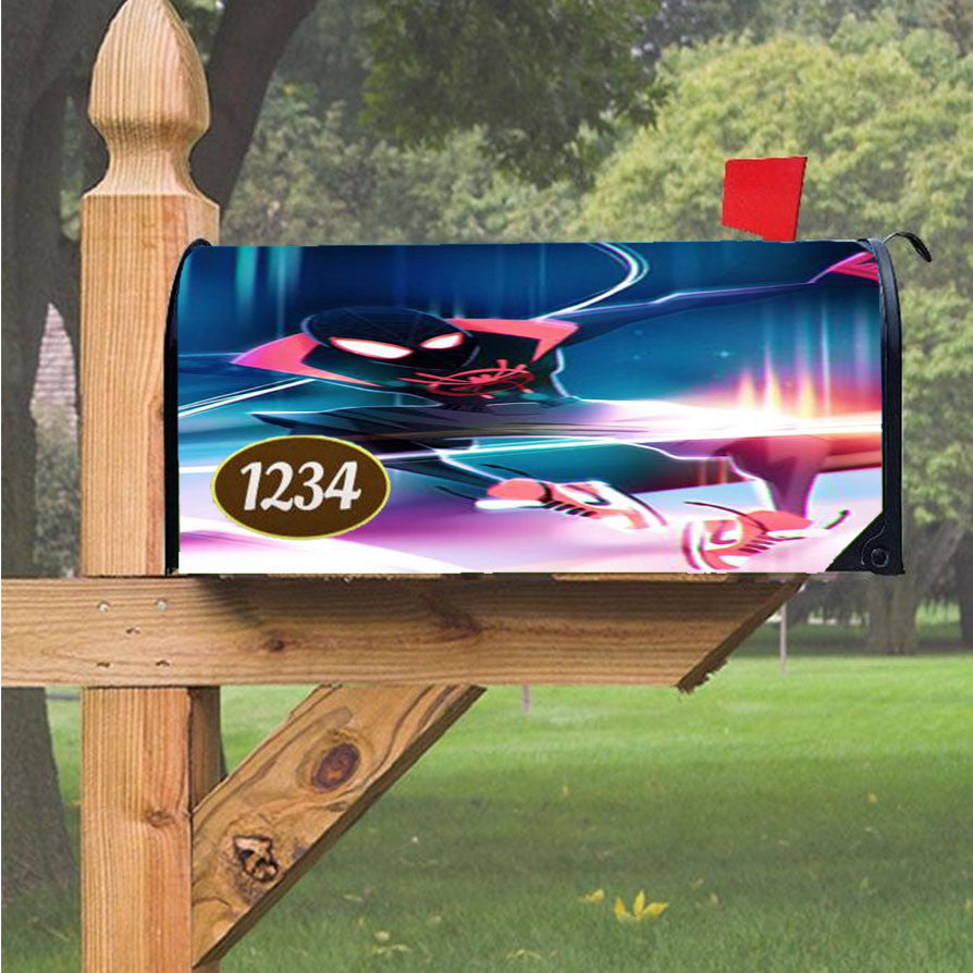 Spider Man Kick Deadpool Magnetic Mailbox Cover 18" X 21" Outdoor Decor