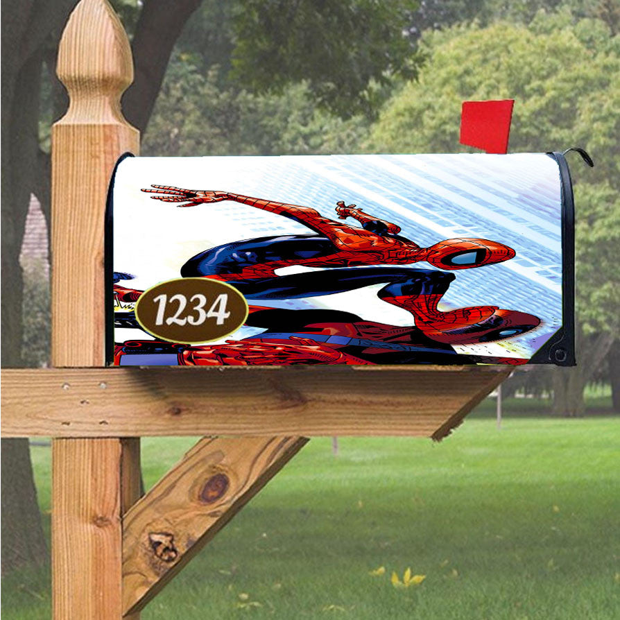 Spider Man Logo Magnetic Mailbox Cover 18" X 21" Outdoor Decor
