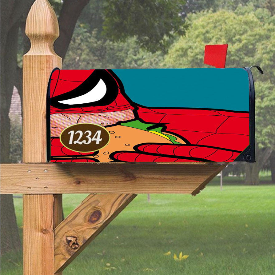 Spiderman Captain America Shield Magnetic Mailbox Cover 18" X 21" Outdoor Decor