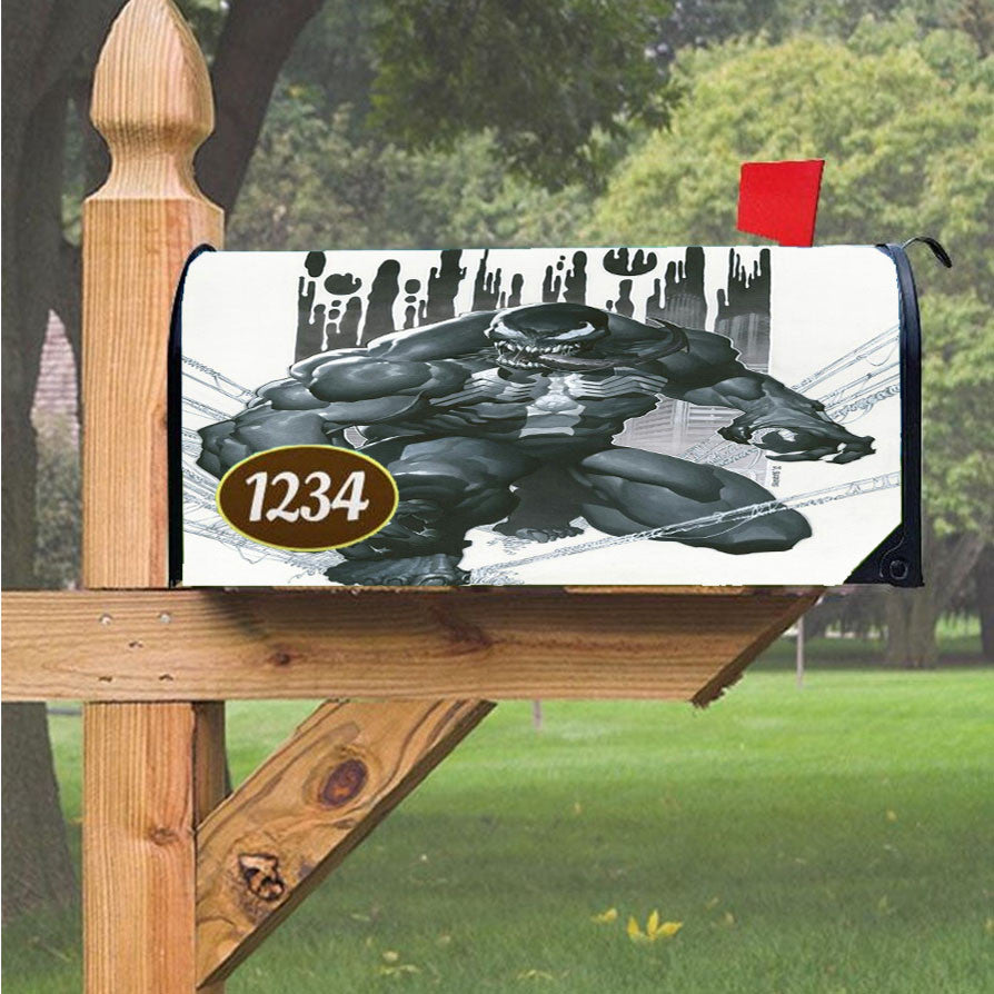 Spiderman Cityscape Cartoon Wallpaper Magnetic Mailbox Cover 18" X 21" Outdoor Decor