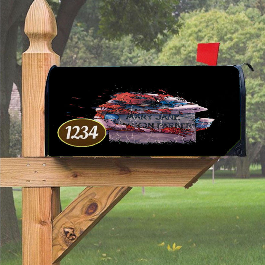 Spiderman Custom Art Magnetic Mailbox Cover 18" X 21" Outdoor Decor