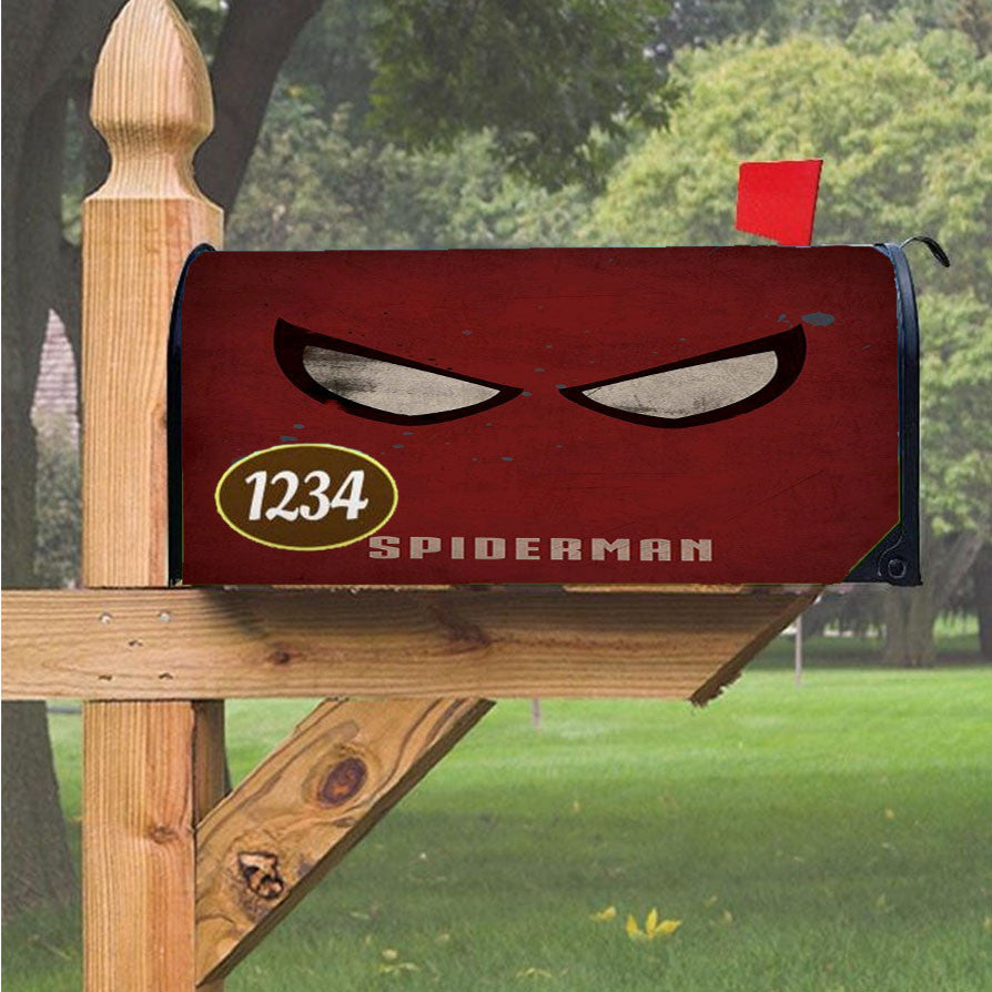 Spiderman Face Custom Magnetic Mailbox Cover 18" X 21" Outdoor Decor