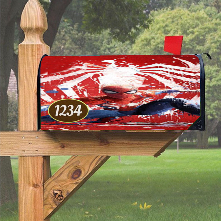 Spiderman Hello Kitty Magnetic Mailbox Cover 18" X 21" Outdoor Decor