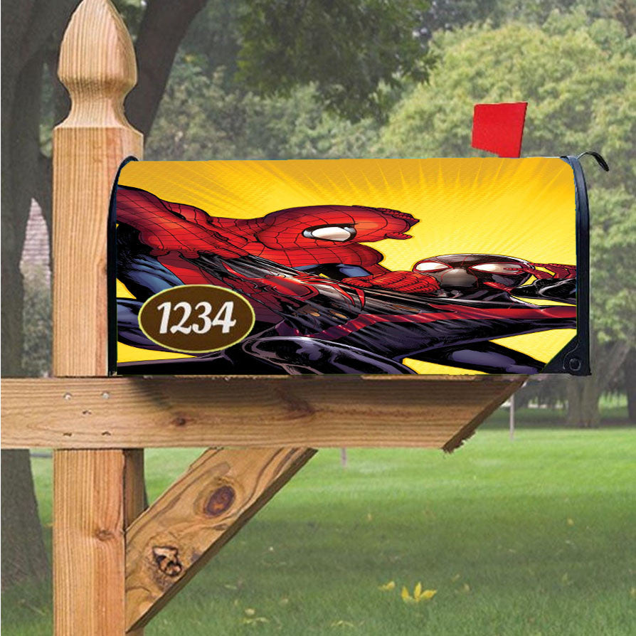 Spiderman Vs Spiderman Into The Verse Magnetic Mailbox Cover 18" X 21" Outdoor Decor
