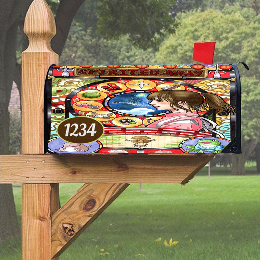 Spirited Away Nouveau Art Cover Magnetic Mailbox Cover 18" X 21" Outdoor Decor