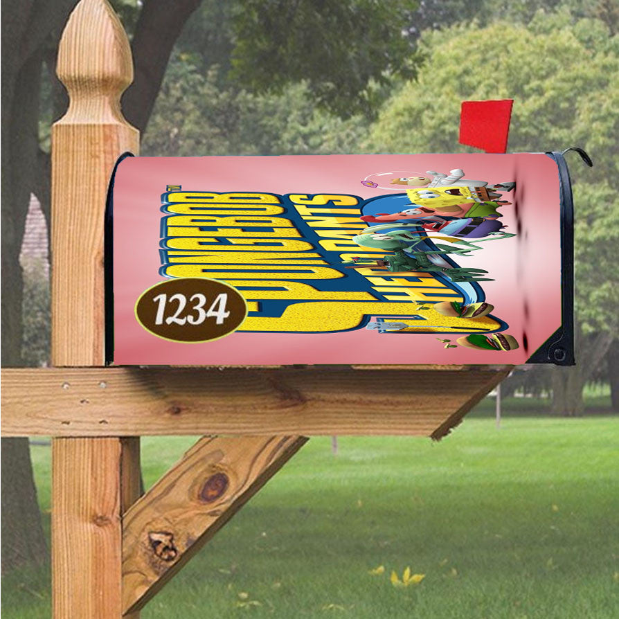 Sponge Bob Burger Chase Poster Magnetic Mailbox Cover 18" X 21" Outdoor Decor