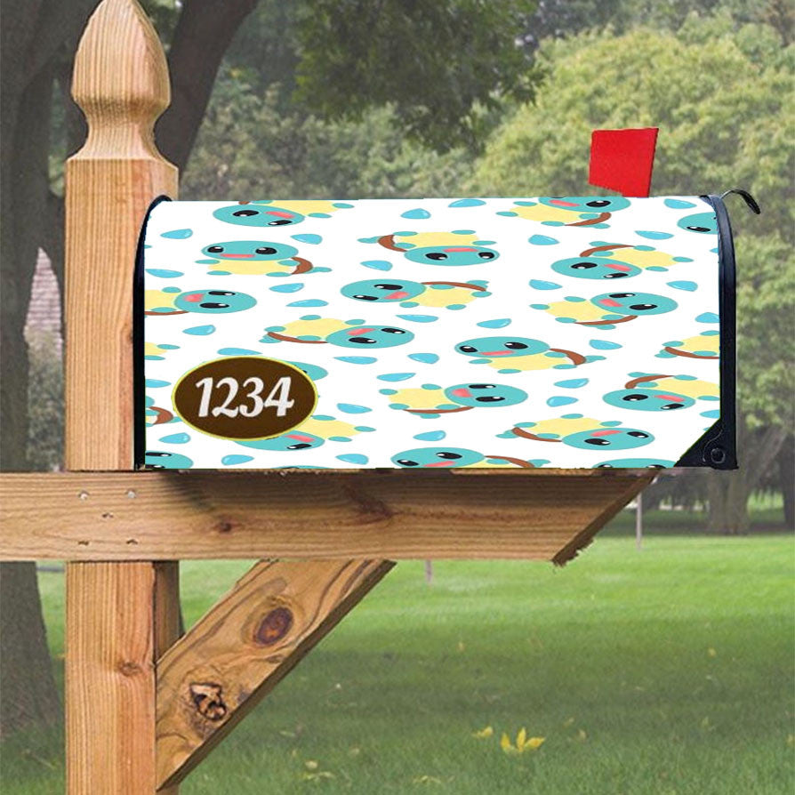 Squirtle Cute Pokemon Pattern Magnetic Mailbox Cover 18" X 21" Outdoor Decor