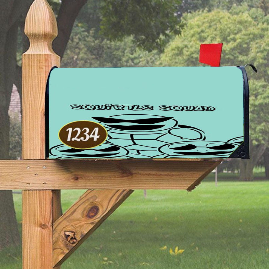 Squirtle Squad Magnetic Mailbox Cover 18" X 21" Outdoor Decor