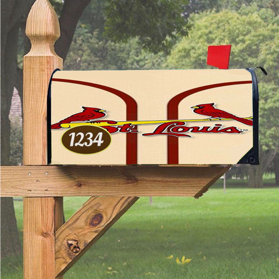 St Louis Cardinals Jersey Emblem Magnetic Mailbox Cover 18" X 21" Outdoor Decor