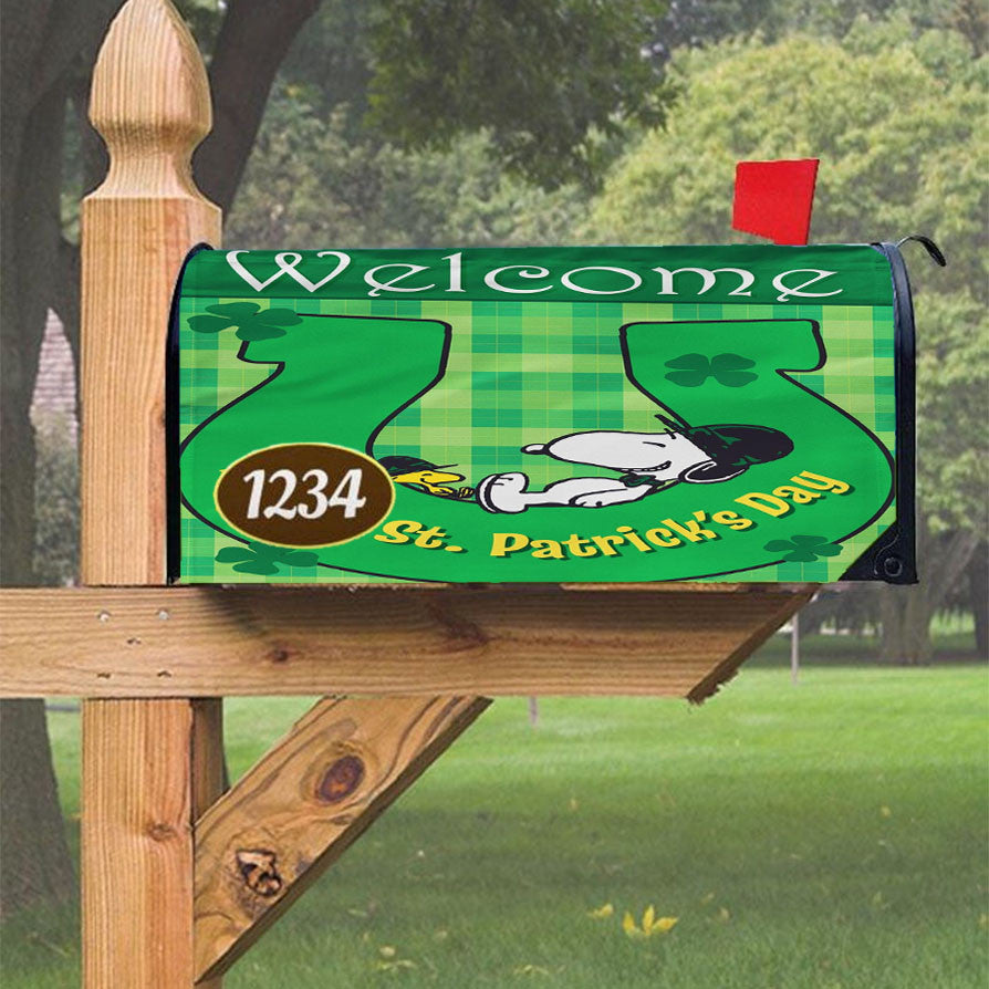 St. Patrick’S Day Gold Mickey And Minnie Magnetic Mailbox Cover 18" X 21" Outdoor Decor