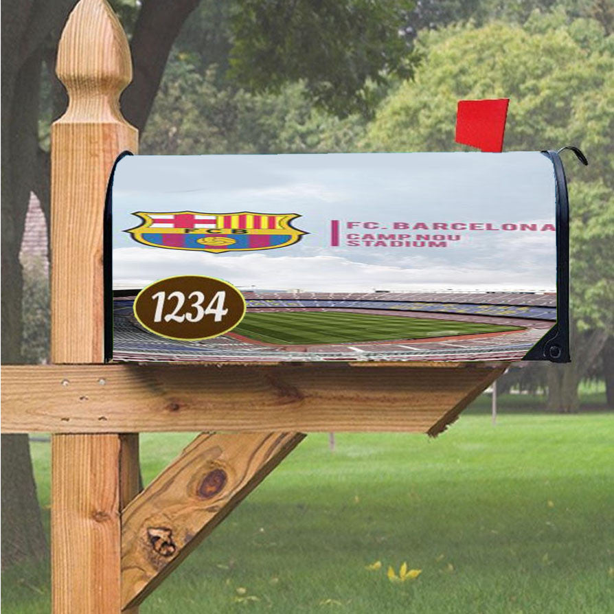 Stadium Camp Nou Magnetic Mailbox Cover 18" X 21" Outdoor Decor