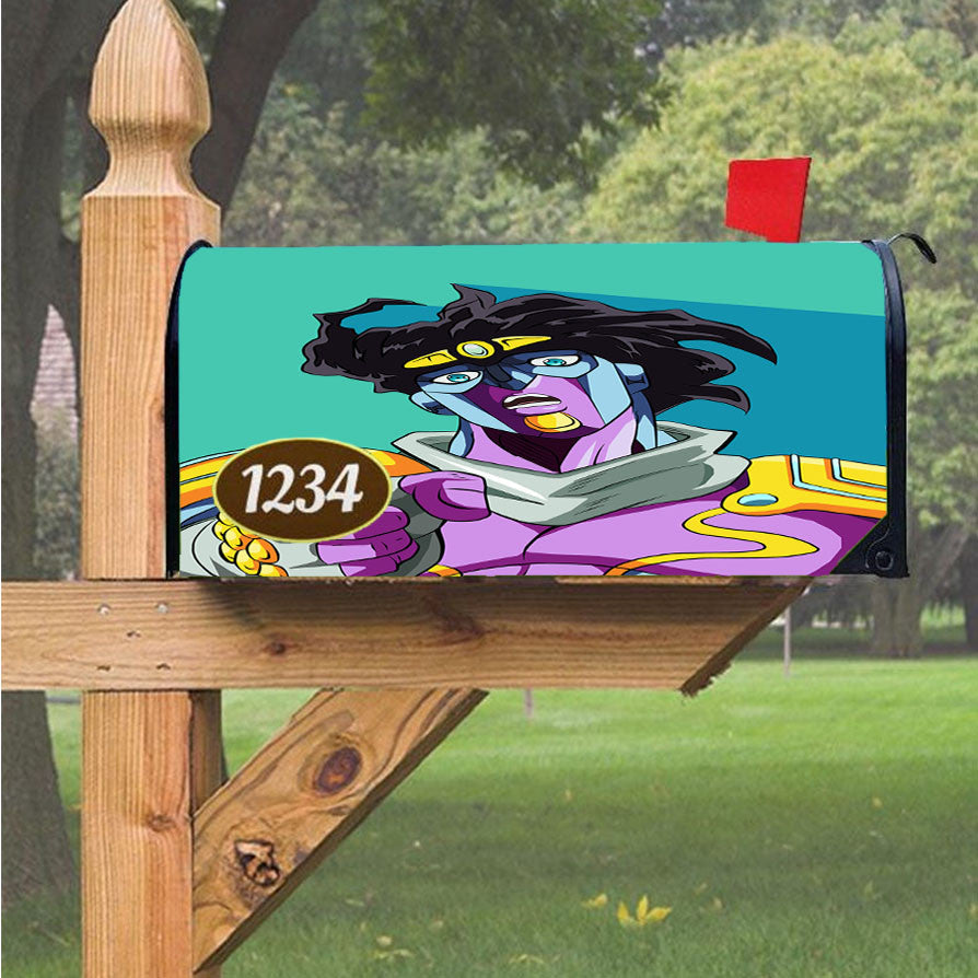 Star Platinum Jojo Bizarre Magnetic Mailbox Cover 18" X 21" Outdoor Decor