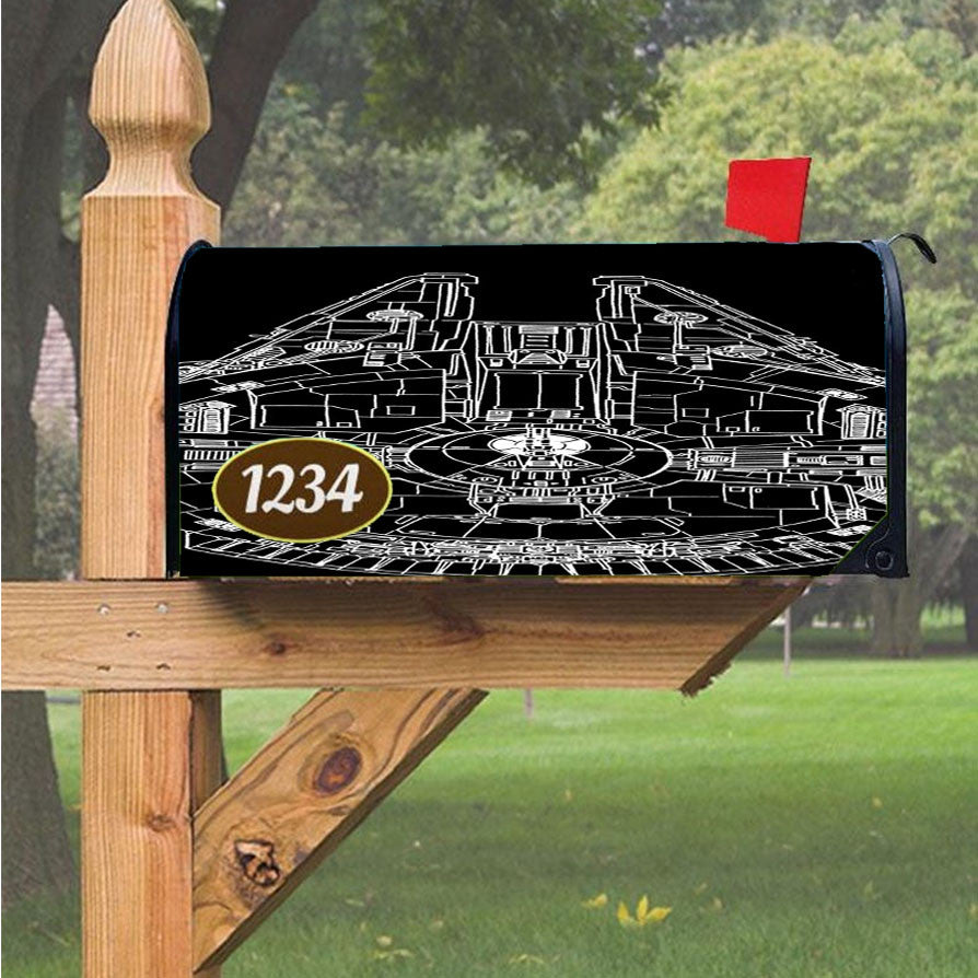 Star Wars Falcon Magnetic Mailbox Cover 18" X 21" Outdoor Decor
