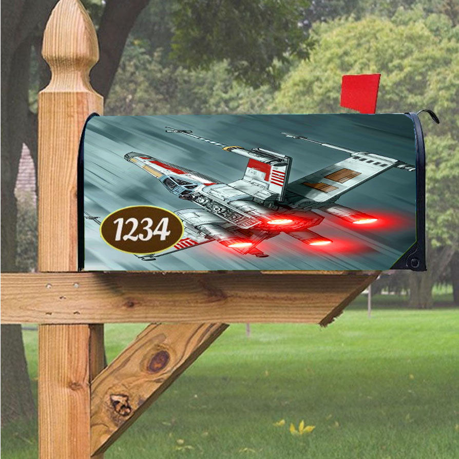 Star Wars X Wing Starfighters Magnetic Mailbox Cover 18" X 21" Outdoor Decor