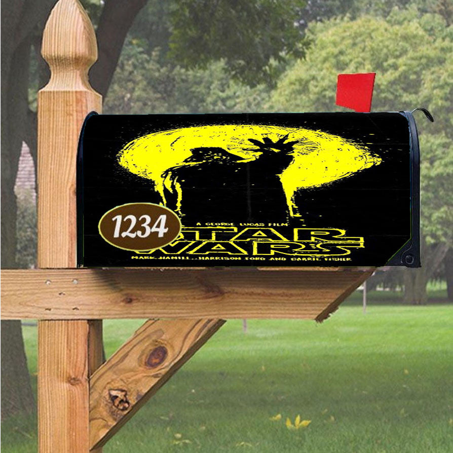 Star Wars Yellow Magnetic Mailbox Cover 18" X 21" Outdoor Decor