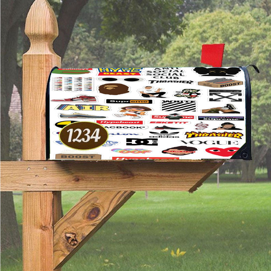 Sticker Habbit 006 Magnetic Mailbox Cover 18" X 21" Outdoor Decor