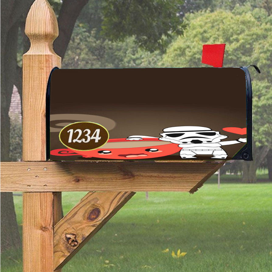 Stormtroopers Loves Coffee Magnetic Mailbox Cover 18" X 21" Outdoor Decor