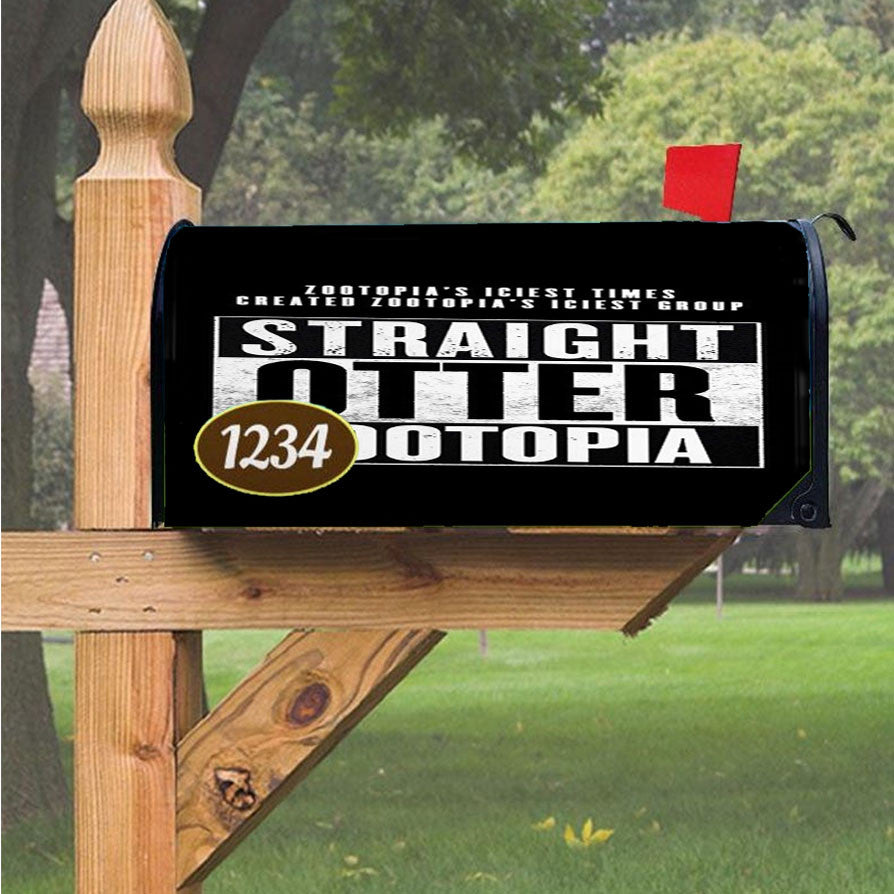 Straight Otter Zootopia Magnetic Mailbox Cover 18" X 21" Outdoor Decor