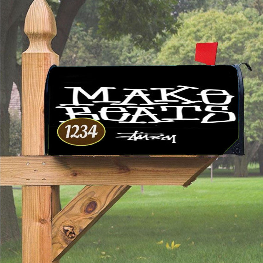 Stussy Make Beats Magnetic Mailbox Cover 18" X 21" Outdoor Decor
