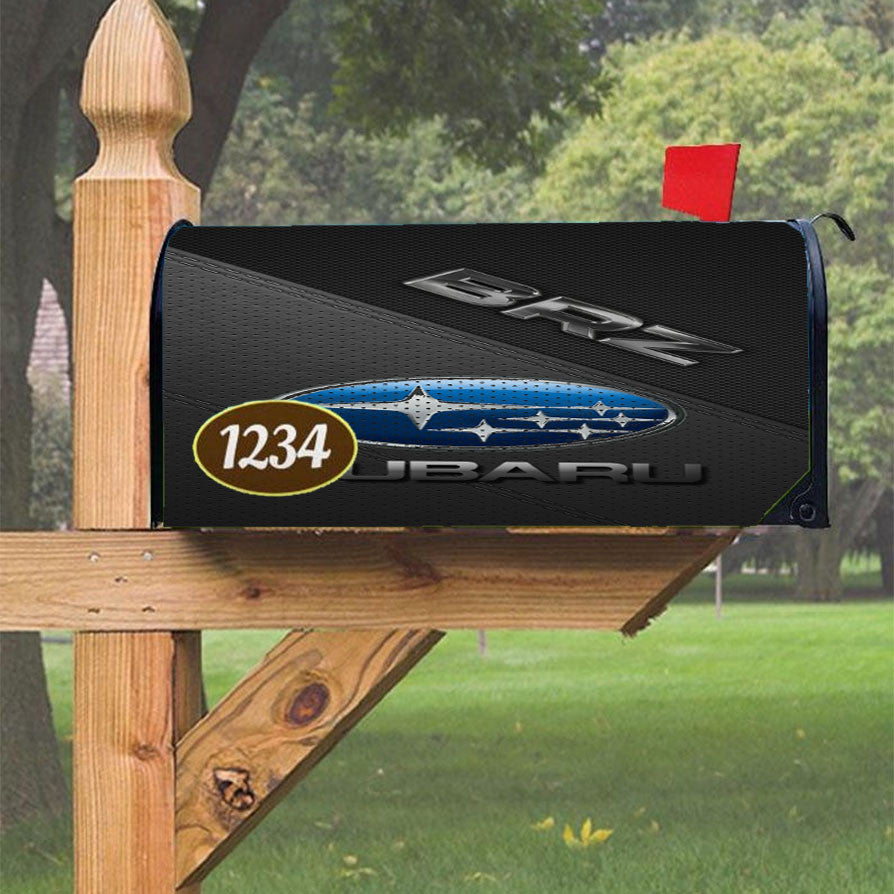 Subaru Brz Leather Textu Magnetic Mailbox Cover 18" X 21" Outdoor Decor