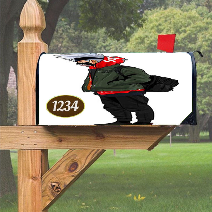 Sup Kakashi Magnetic Mailbox Cover 18" X 21" Outdoor Decor