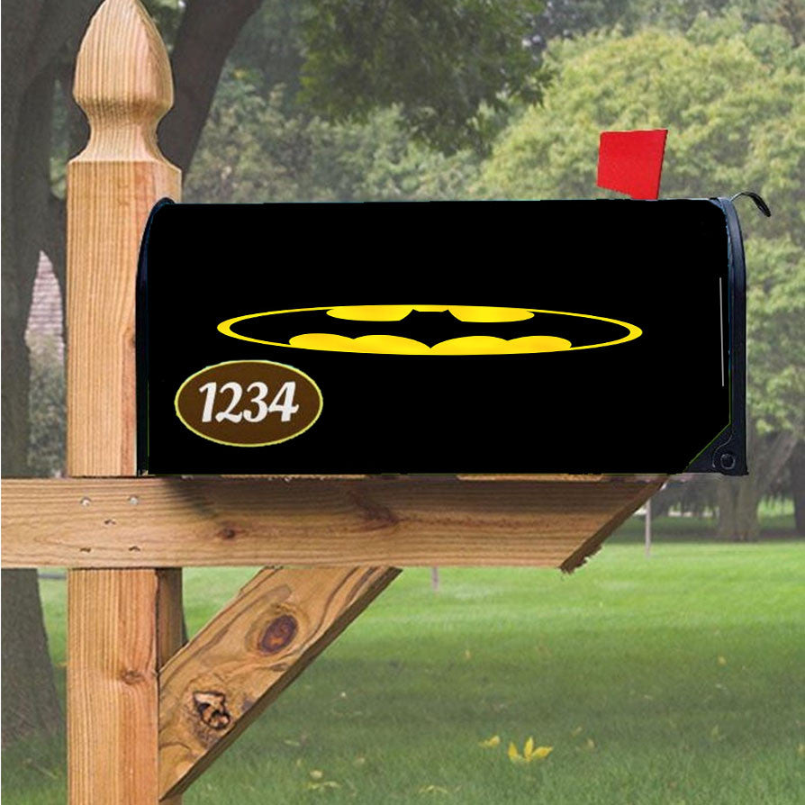 Super Hero Batman Logo Magnetic Mailbox Cover 18" X 21" Outdoor Decor