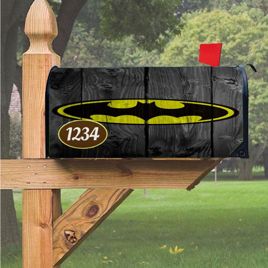 Super Hero Batman Wooden Magnetic Mailbox Cover 18" X 21" Outdoor Decor